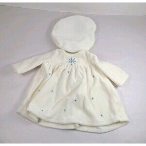 American Girl Doll Bitty Baby Winter Wonderland Outfit Snowflake Dress Hat